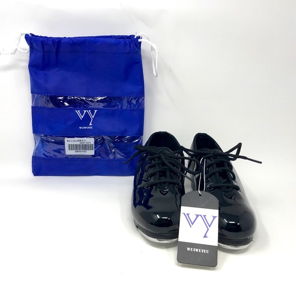 WUIWUIYU Other - WUIWUIYU Lace Up Tap Dancing Shoes, Unisex Kid's Size 12(B)33 - Black